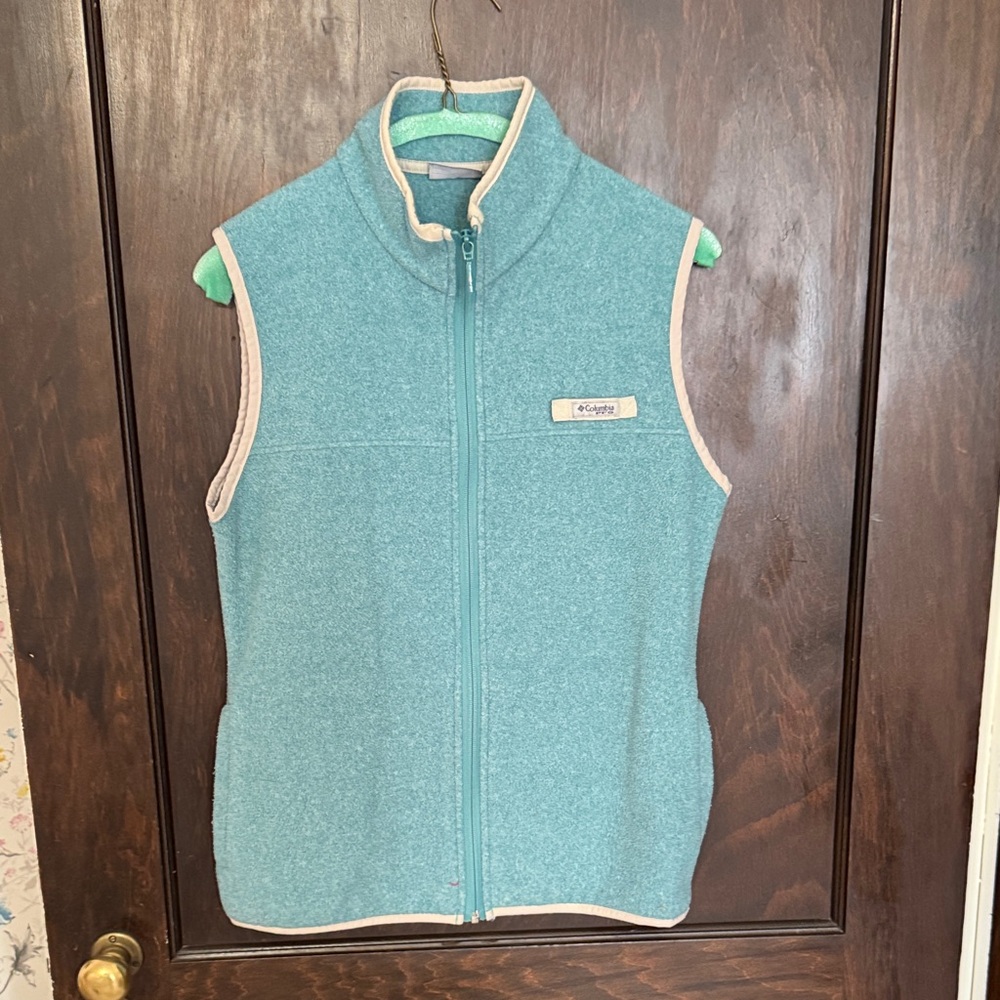 Columbia Aqua Blue Fleece Vest